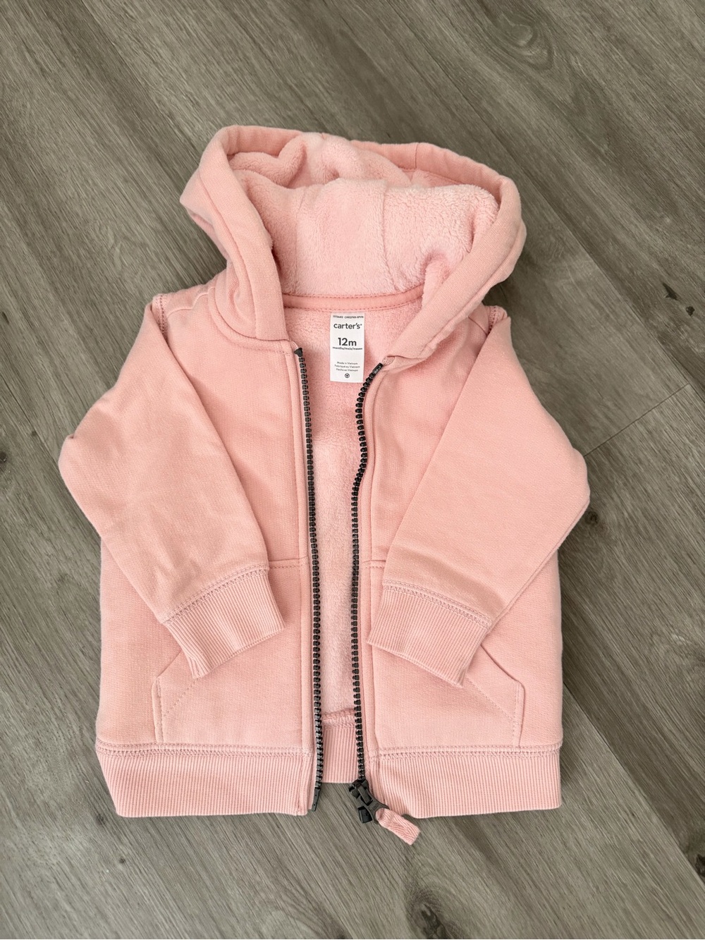 Carter's Light Pink Hooded Zip Sweatshirt